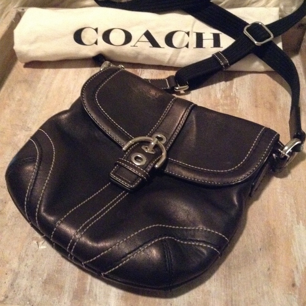 COACH - metallic leather crossbody